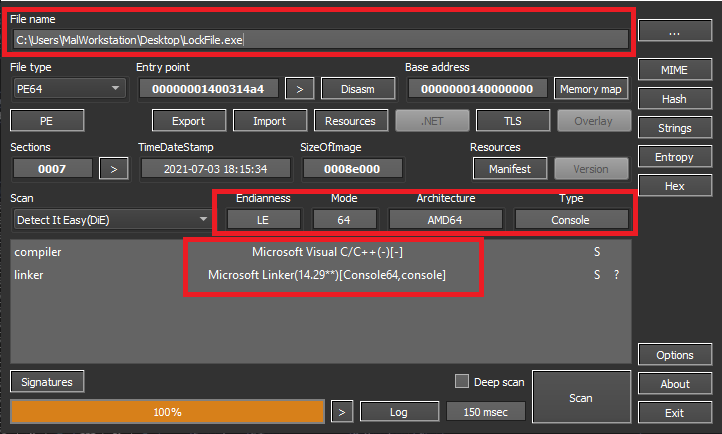 Details of static analysis